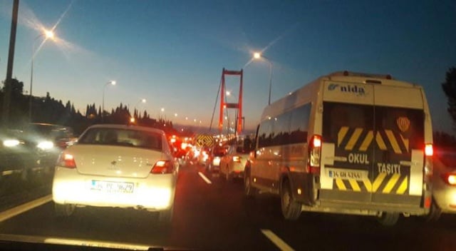 15 Temmuz Şehitler Köprüsünde trafik kazası