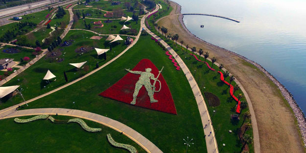 150 bin lale ile Mehmetçik yaptılar