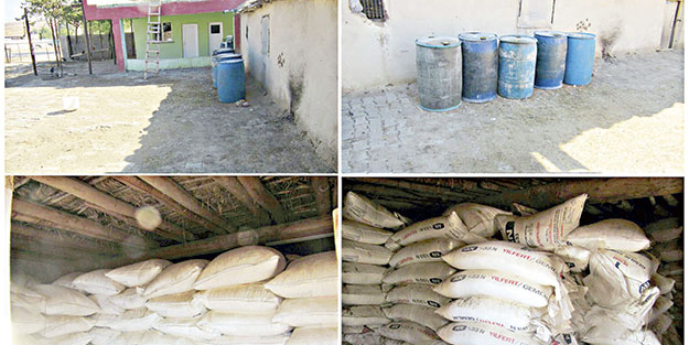 157 ton amonyum nitrat ele geçirildi