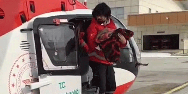 15'inci doğumunda rahatsızlandı imdadına ambulans helikopter yetişti
