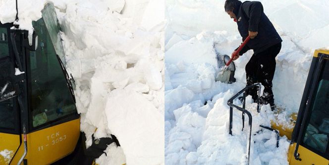 Operatör çığ altında kaldı