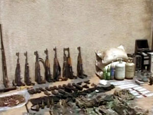 Silah deposu ortaya çıkartıldı