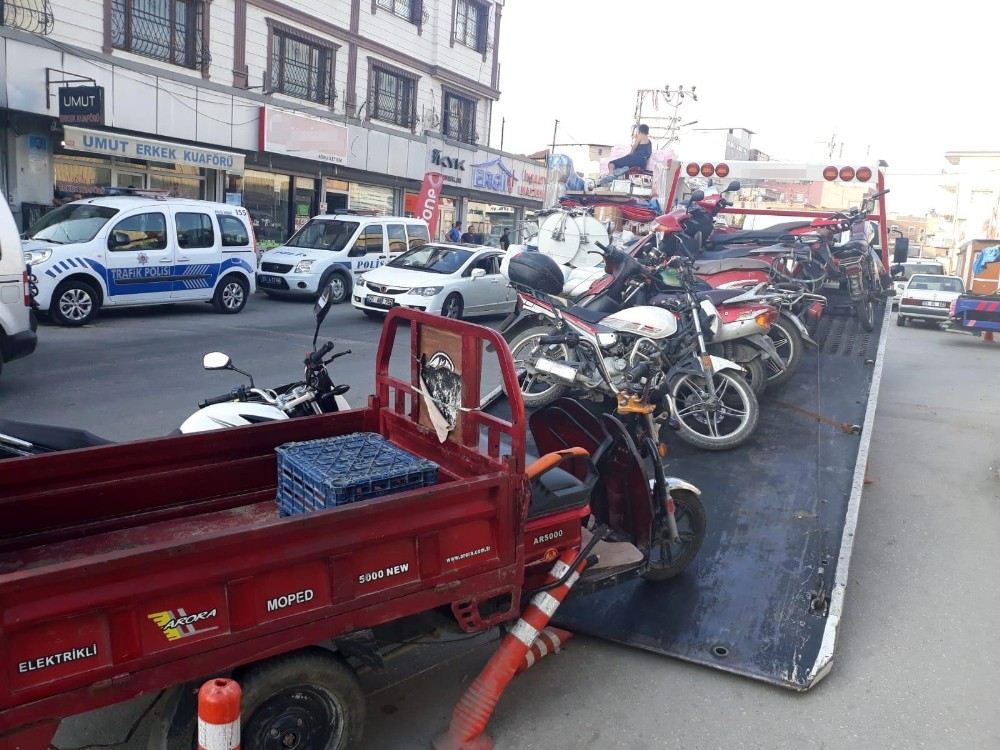 166 motosiklet ve elektrikli bisiklet sürücüsüne 152 bin lira para cezası 