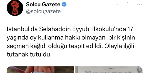 '17 yaşındaki çocuk oy kullandı' demişti! Satılık fondaş 'Solcu Gazete' adlı hesabın büyük manipülasyonu deşifre oldu!