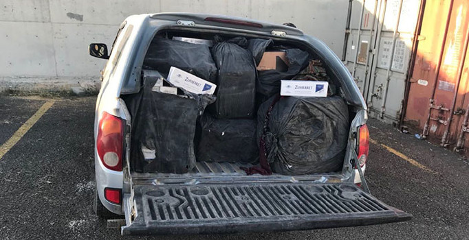 18 bin 500 paket kaçak sigara ele geçirildi