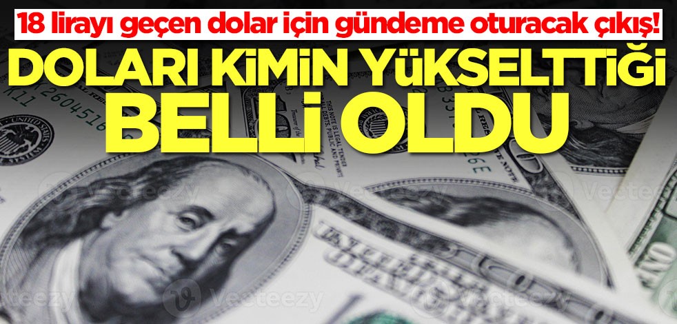 18 lirayı geçen dolar için gündeme oturacak çıkış! Dolar kurunu kimin yükselttiğini açıkladı
