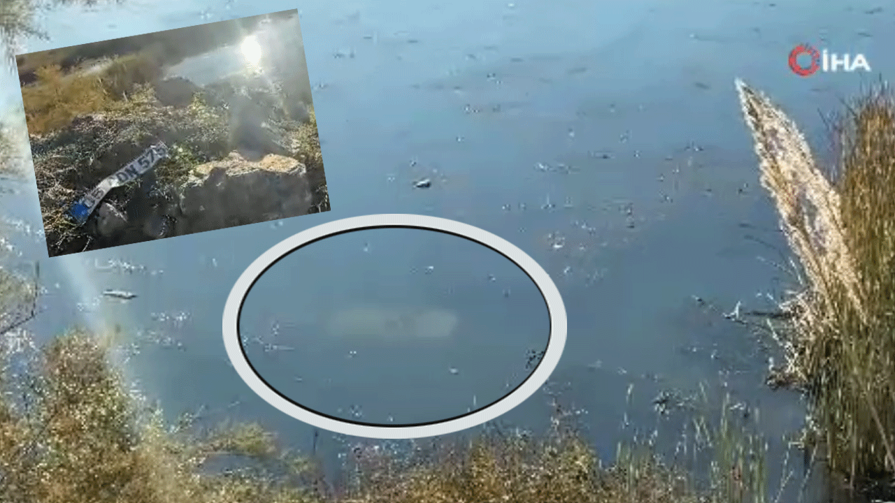 18 yaşındaki ehliyetsiz sürücünün araçla gezisi gölün dibinde bitti