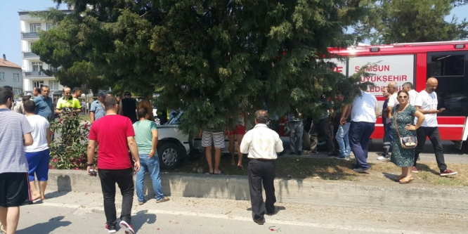 Samsun’da tır otomobile çarptı: 4 yaralı