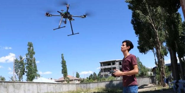 19 yaşındaki Yüksekovalı genç drone tasarladı