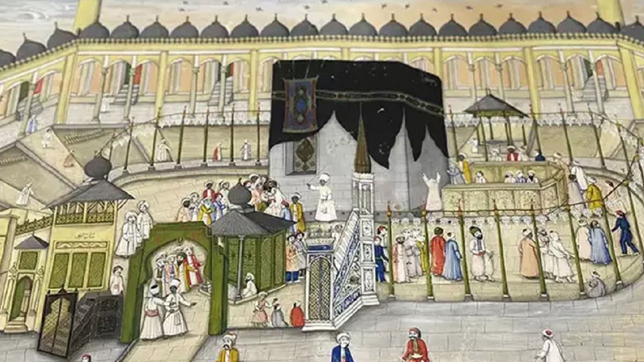 19. yüzyıla yolculuk! Sır gibi saklanan Mescid-i Haram tablosu ilk kez sergileniyor