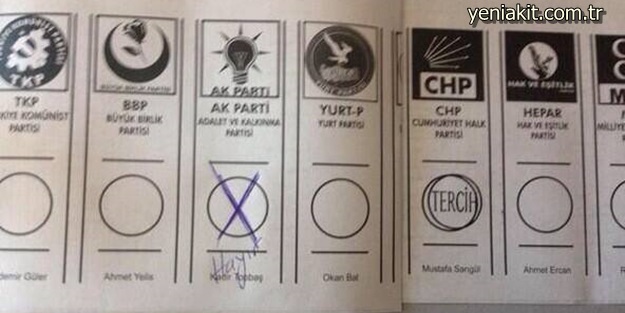 Bakın oy pusulasına ne yazdılar?