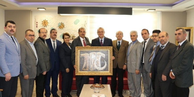 Sendika başkanlarından Başkan Cengiz Ergün’e tebrik