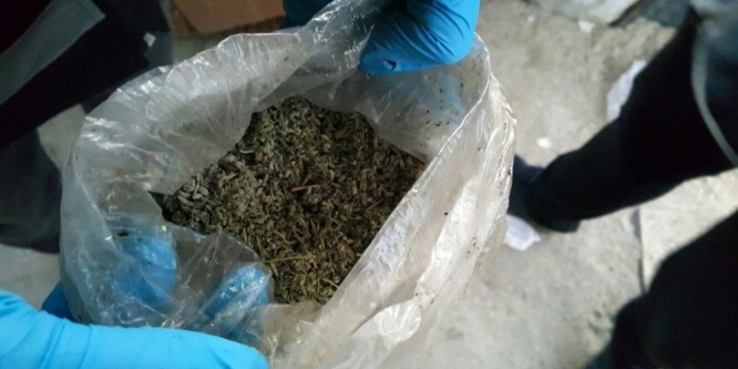 Hurda araçlara saklanan uyuşturucuları narkotik köpeği buldu