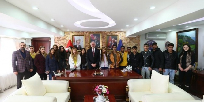 Kursiyerlerden Başkan Saraçoğlu’na teşekkür ziyareti