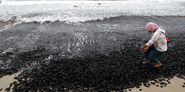 2 bin ton kömür sahile vurdu