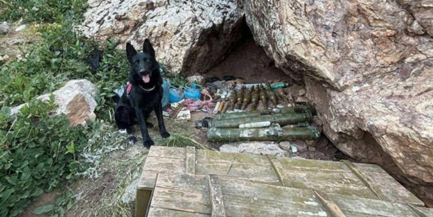 2 katlı sığınakta mühimmat ele geçirildi