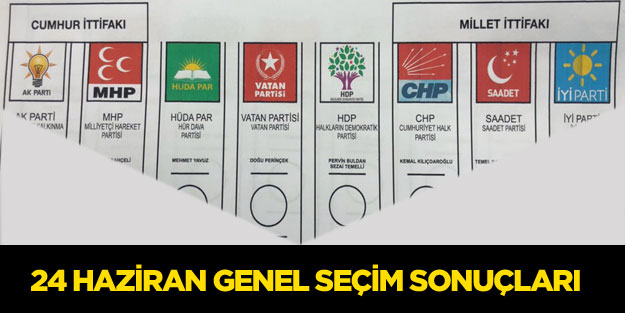 24 Haziran genel seçim sonuçları, hangi parti ne kadar oy aldı?