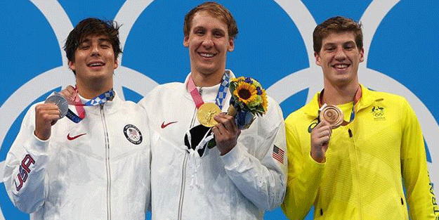 2020 Tokyo Olimpiyat Oyunları'nda yüzmede madalyalar sahiplerini buldu