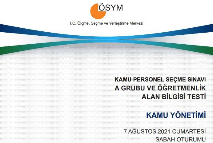 2021 KPSS A Grubu Alan Bilgisi soru ve cevapları yayınlandı mı? ÖSYM 2021 KPSS soru ve cevapları