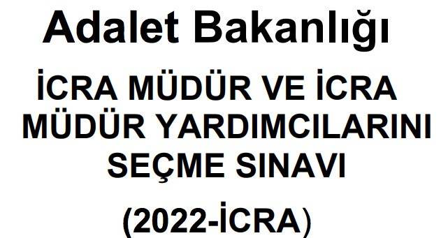 2022 İcra Müdürlüğü Sınavı ne zaman, sınav ücreti ne kadar?