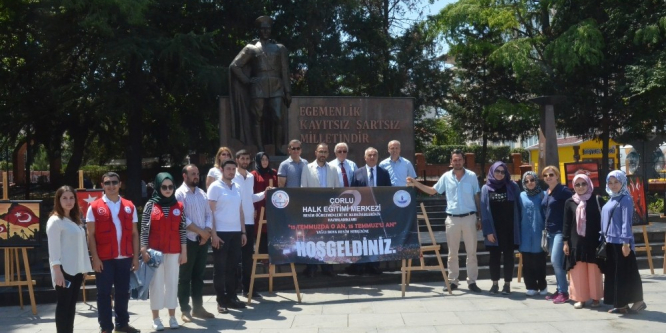 Çorlu Halk Eğitimi Merkezi’nden 15 Temmuz sergisi