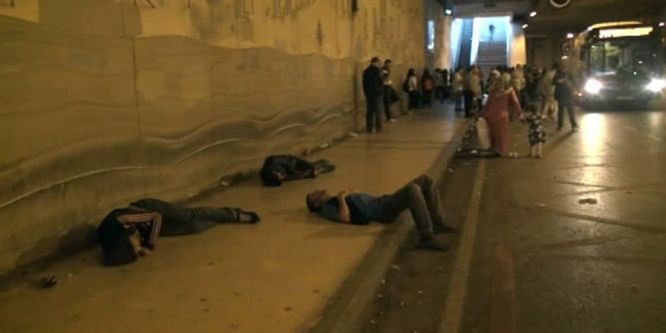 Taksim’de yürekleri sızlatan görüntü
