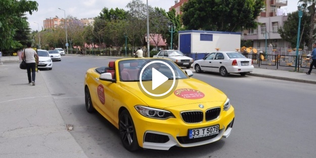 250 bin liralık lüks aracını taksi yaptı