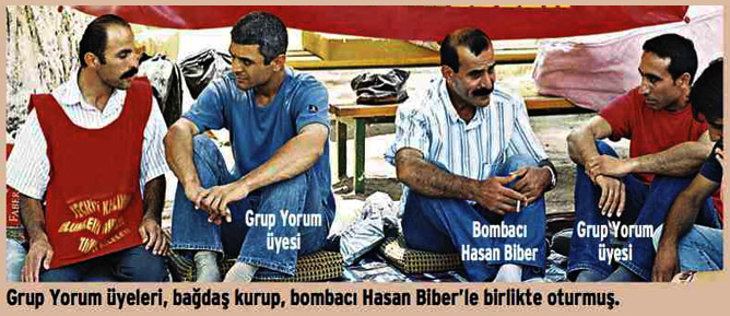 Sanatçı ve bombacı aynı karede!