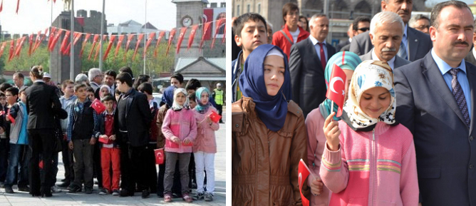 Miniklerin başörtüsü laikleri gerdi