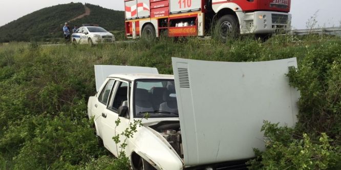 Otomobil şarampole uçtu: 1 yaralı