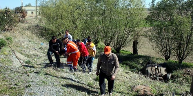 Kayseri’de otomobil takla attı: 1’i ağır 4 yaralı
