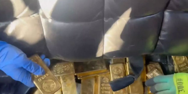 28 kilo külçe altın ele geçirildi