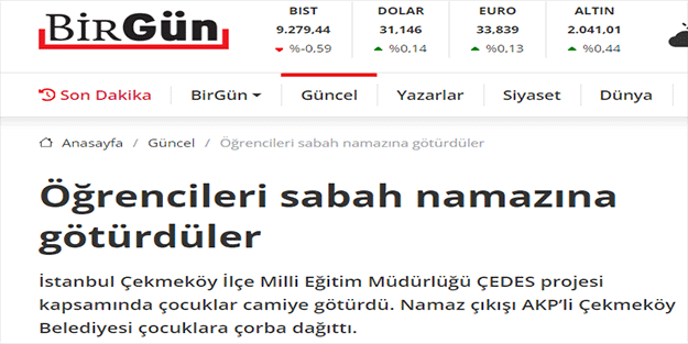 28 Şubat artıkları namazdan rahatsız!