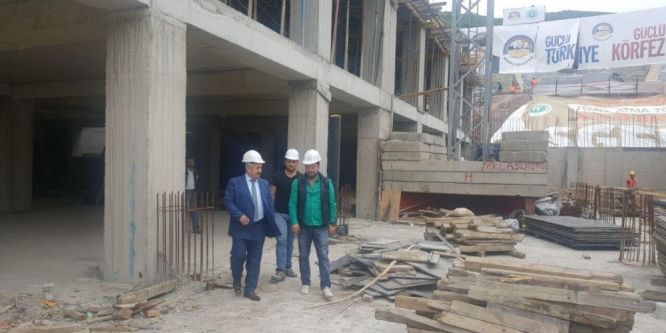 Başkan Baran kampüs inşaatını inceledi