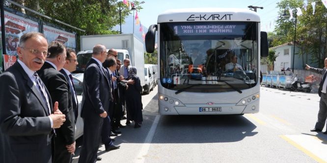 Elektrikli otobüs Manisa sokaklarında test sürüşüne çıktı