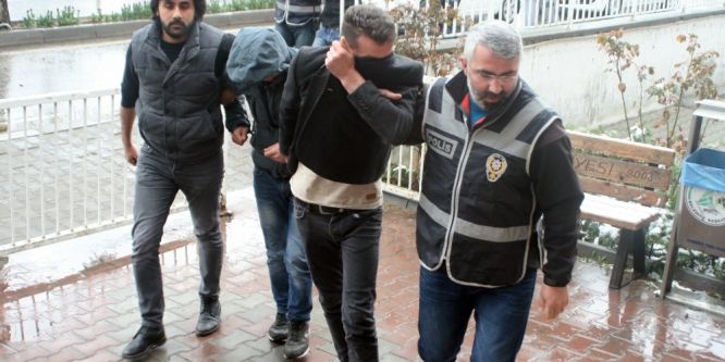 Akü hırsızları adliyeye sevk edildi