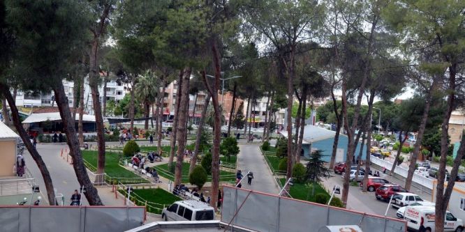 Salihli Devlet Hastanesinde çevre düzenlemesi