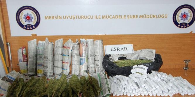 4 kilo 224 gram esrar ele geçirildi