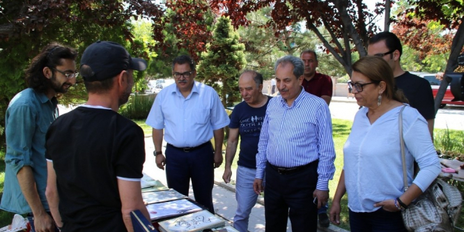Gülmece Parkı sanat atölyesine dönüştü