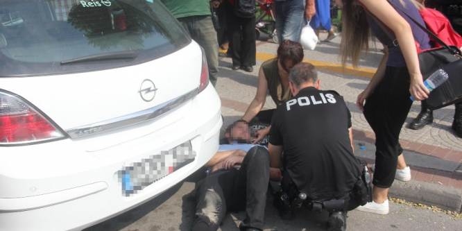 Otomobilin çarptığı yaya yaralandı