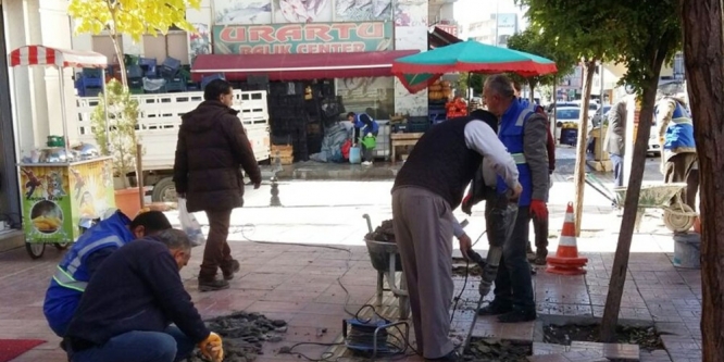 Kaldırımlar kışa hazırlanıyor