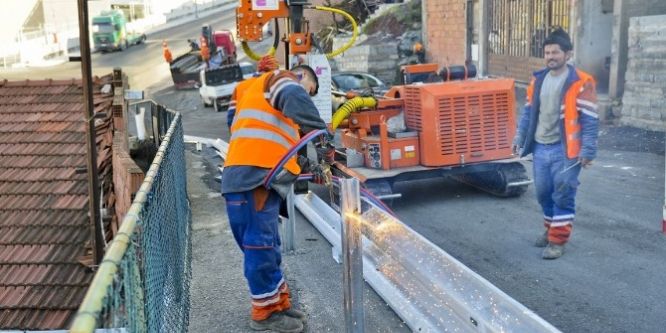 Bariyerli önlem alındı