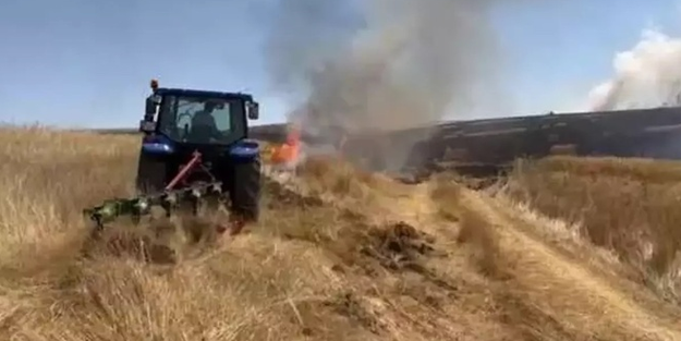 3 bin dönümlük buğday tarlası kül oldu!