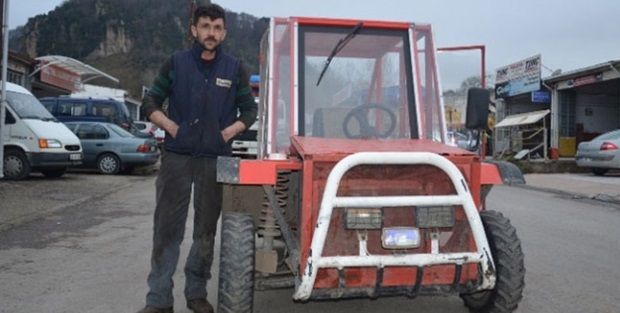 3 günde 5 vitesli tek kişilik otomobil yaptı