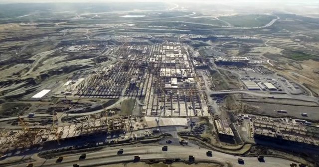 3. havalimanı havadan görüntülendi