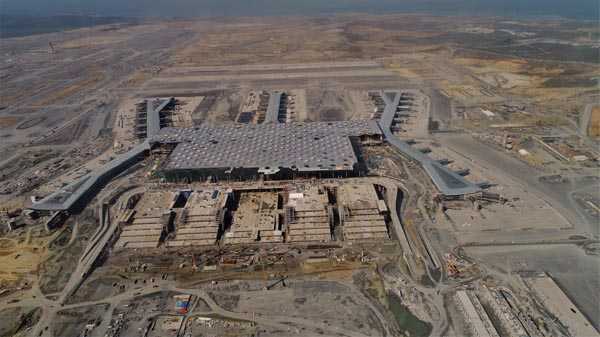 3. Havalimanı inşaatında yükselen yeni yapı merak uyandırdı