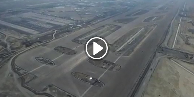 3. Havalimanı'nda son durum: Havadan böyle görüntülendi