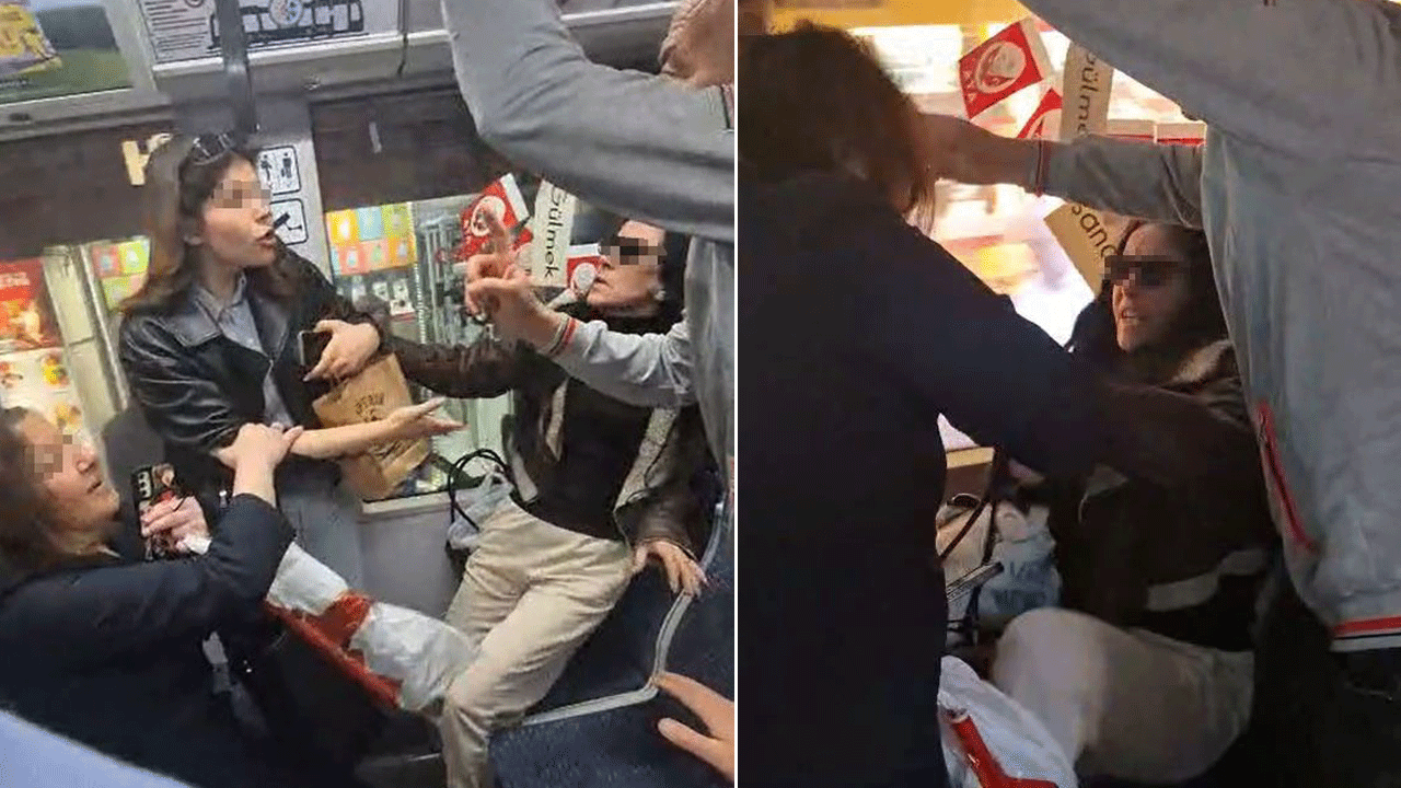3 kadının koltuk kavgası tramvayı karıştırdı: YAKIŞTI MI BUNLAR SİZE HANIMLAR?