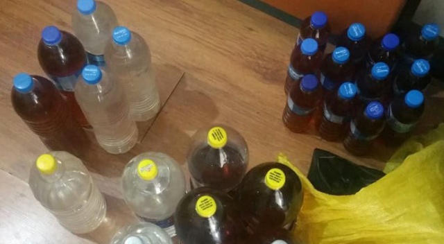 30 litre sahte içki ele geçirildi