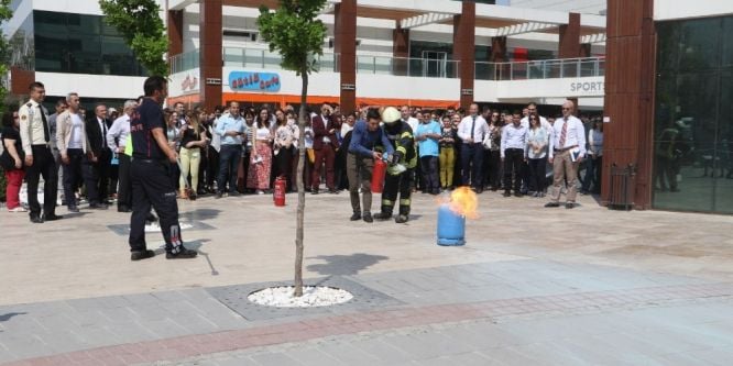 MASKİ’de yangın tatbikatı